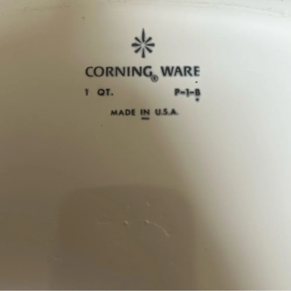 Corning Ware Vintage 60s P-1-B Blue Cornflower 1 Quart Baking Dish‎ Casserole
